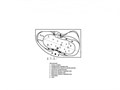 Акриловая асимметричная ванна Aquatek Вега 170х105 без фронтального экрана, без гидромассажа, сборно-разборный сварной каркас (левая) VEG170-0000084