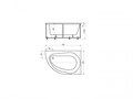 Акриловая асимметричная ванна Aquatek Вирго 150х100 без фронтального экрана, без гидромассажа, сборно-разборный сварной каркас (левая) VIR150-0000005