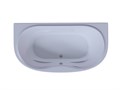 Акриловая асимметричная ванна Aquatek Мелисса 180х95 без фронтального экрана, без гидромассажа, вклеенный цельнометаллический сварной каркас MEL180-0000006