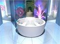 Акриловая круглая ванна Aquatek Аура 180 с фронтальным экраном, без гидромассажа, вклеенный каркас AUR180-0000033