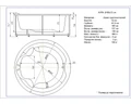 AURA  Ванна круглая 180*180 см AUR180-0000033