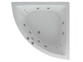 Акриловая угловая ванна Aquatek Юпитер 150х150 без фронтального экрана, без гидромассажа, вклеенный цельнометаллический сварной каркас UPT150-0000046