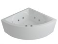 Акриловая угловая ванна Aquatek Юпитер 150х150 без фронтального экрана, без гидромассажа, вклеенный цельнометаллический сварной каркас UPT150-0000046
