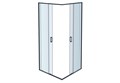 Душевой уголок квадратный, двери раздвижные 200х100x100, оружейная сталь AQ ARI KV 10020GM