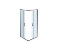 AQ ARI KV 09020BL Душевой уголок квадратный, двери раздвижные 900x900x2000 профиль черный, стекло прозрачное AQ ARI KV 09020BL
