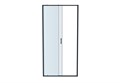 Душевая дверь двухэлементная, раздвижная 200х120, оружейная сталь AQ ARI RA 12020GM