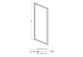 Душевая дверь, распашная 200х100, хром AQ ARI PI 10020CH
