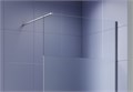 AQ.WI.120.3GM Душевая перегородка Walk in с держателем 1200x2000 профиль оружейная сталь, стекло прозрачное с матовой полосой 8мм AQ.WI.120.3GM