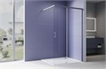 AQ.WISL.120.1GM Душевая перегородка раздвижная Walk in с держателем 1200x2000 профиль оружейная сталь, стекло прозрачное 8мм AQ.WISL.120.1GM