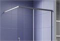 AQ.WISL.120.1GM Душевая перегородка раздвижная Walk in с держателем 1200x2000 профиль оружейная сталь, стекло прозрачное 8мм AQ.WISL.120.1GM