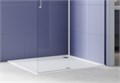 AQ.WISL.120.1GM Душевая перегородка раздвижная Walk in с держателем 1200x2000 профиль оружейная сталь, стекло прозрачное 8мм AQ.WISL.120.1GM
