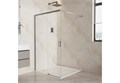AQ.WISL.120.1GM Душевая перегородка раздвижная Walk in с держателем 1200x2000 профиль оружейная сталь, стекло прозрачное 8мм AQ.WISL.120.1GM