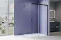AQ.WISL.120.1BL Душевая перегородка раздвижная Walk in с держателем 1200x2000 профиль черный, стекло прозрачное 8мм AQ.WISL.120.1BL