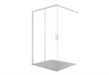 AQ.WISL.120.1CH Душевая перегородка раздвижная Walk in с держателем 1200x2000 профиль хром, стекло прозрачное 8мм AQ.WISL.120.1CH