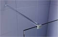 AQ.WI.140.3CH Душевая перегородка Walk in с держателем 1400x2000 профиль хром, стекло прозрачное с матовой полосой 8мм AQ.WI.140.3CH
