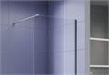 AQ.WI.100.1GM Душевая перегородка Walk in с держателем 1000x2000 профиль оружейная сталь, стекло прозрачное 8мм AQ.WI.100.1GM
