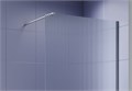 AQ.WI.140.2GM Душевая перегородка Walk in с держателем 1400x2000 профиль оружейная сталь, стекло прозрачное рифленое 8мм AQ.WI.140.2GM