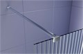 AQ.WI.140.2CH Душевая перегородка Walk in с держателем 1400x2000 профиль хром, стекло прозрачное рифленое 8мм AQ.WI.140.2CH