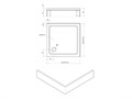 Душевой поддон акриловый 80х80х15 квадрат с фронтальным экраном DPA-0000008