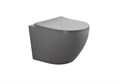 Унитаз подвесной безободковый Aquatek ЕВРОПА AQ1901-MG 525*360*320, серый матовый, с сиденьем Soft Close AQ1901-MG