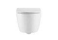 AQ1253W-00 БЕТТА Унитаз подвесной безободковый 531*360*344мм, тонкое сиденье с механизмом плавного закрывания, крепеж AQ1253W-00