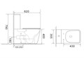 Унитаз напольный, безободковый, система смыва торнадо, Aquatek Optima Plus Square 620x355x790 AQ4451-00