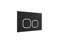 KDI-0000059(BD) Панель смыва Черный матовый ободок хром (клавиши квадрат), 162*244 мм KDI-0000059
