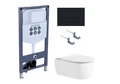 (рама AQUATEK INS-0000023 +крепление KKI-0000002 +кнопка KDI-0000017 +унитаз AQ1106L-00 с тонким сиденьем sc) SET AQUATEK ЕВРОПА New-017/023