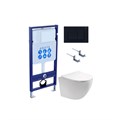 SET AQUATEK ЕВРОПА-012 4в1 (рама AQUATEK Standard INS-0000012 с клавишей KDI-0000012 и крепежом KKI-0000002 + унитаз AQ1901-00 с тонким сиденьем sc) SET AQUATEK ЕВРОПА-012 4в1