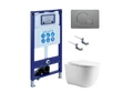 (рама AQUATEK INS-0000025 +крепление KKI-0000002 +кнопка KDI-0000070 +унитаз AQ1112-00 +тонкое сиденье с механиз) SET AQUATEK КЛАССИК cm-070 4в1
