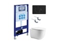 SET AQUATEK КЛАССИК cm-069 4в1 (рама AQUATEK INS-0000025 + крепление KKI-0000002 + кнопка KDI-0000069 + унитаз AQ1112-00 + тонкое сиденье с механизмом soft close) SET AQUATEK КЛАССИК cm-069 4в1