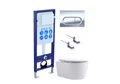 (рама AQUATEK INS-0000017 +крепление KKI-0000002 +кнопка KDI-0000043 +унитаз AQ1106L-00 +тонкое сиденье с механиз) SET ЕВРОПА New-INS17-043 4в1