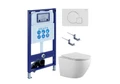 (рама AQUATEK INS-0000025 +крепление KKI-0000002 +кнопка KDI-0000066 +унитаз AQ1901-00 +тонкое сиденье sc) SET AQUATEK ЕВРОПА-066 4в1