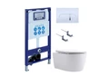 (рама AQUATEK INS-0000025 +крепление KKI-0000002 +кнопка KDI-0000042 +унитаз AQ1106L-00 +тонкое сиденье с механиз) SET AQUATEK ЕВРОПА New-042 4в1