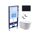 Set AQUATEK КЛАССИК (рама AQUATEK Standard INS-0000012 с звукоиз.прокладкой+крепеж KKI-0000002+кнопкаKDI-0000017+унитаз КЛАССИК AQ1111-00 с крышкой SET AQUATEK КЛАССИК-017 4в1