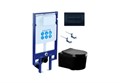 (рама AQUATEK Standard INS-0000020+ крепеж KKI-0000002+клавиша KDI-0000049+унитаз AQ2004-MB с тонким сиденьем soft-close SET AQUATEK МИЯ-MB-049 4в1