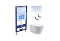 Set AQUATEK КЛАССИК (рама AQUATEK Standard INS-0000012 с звукоиз.прокладкой+крепеж KKI-0000002+кнопкаKDI-0000009+унитаз КЛАССИК AQ1111-00 с крышкой SET AQUATEK КЛАССИК-009 4в1