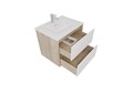 Комплект мебели: Тумба ЛИБРА с раковиной 60см, 2 ящика с системой push-to-open, корпус дерево,цвет фасадов белый матовый AQ66060-DO-MW