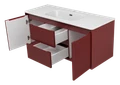 Wine -120 Тумба подвесная 2 ящ. 2дв. бордовая эмаль Win-09120-04-01-2Я