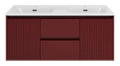 Wine -120 Тумба подвесная 2 ящ. 2дв. бордовая эмаль Win-09120-04-01-2Я