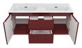 Wine -120 Тумба подвесная 2 ящ. 2дв. бордовая эмаль Win-09120-04-01-2Я