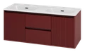 Wine -120 Тумба подвесная 2 ящ. 2дв. бордовая эмаль Win-09120-04-01-2Я