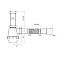 Сифон бутылочный IDDIS Optima Home 1.1/2x40мм, с гофротрубой 40/50мм (900A0G0010VD) 900A0G0010VD