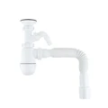 Сифон бутылочный IDDIS Optima Home 1.1/2x40мм, с выпуском, гофротрубой 40/50мм и отводом (900AVG1010VD) 900AVG1010VD