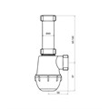 Сифон бутылочный IDDIS Optima Home 1.1/2x40мм, без выпуска (900A000010VD) 900A000010VD