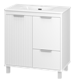 Тумба под раковину Brevita Risacca White 80 напольная (белая) RIS-06080-0142Я