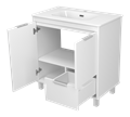 Тумба под раковину Brevita Risacca White 80 напольная (белая) RIS-06080-0142Я