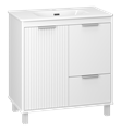 Тумба под раковину Brevita Risacca White 80 напольная (белая) RIS-06080-0142Я