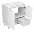 Тумба под раковину Brevita Risacca White 80 напольная (белая) RIS-06080-0142Я