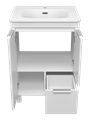 Тумба под раковину Brevita Risacca White 60 напольная (белая) RIS-06060-0142Я